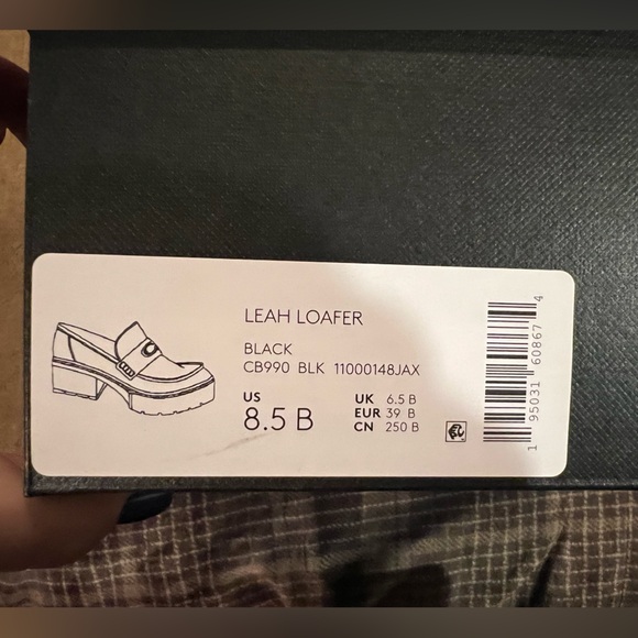 BNIB Coach Leah Loafer in Black leather size 8.5 - Picture 9 of 9